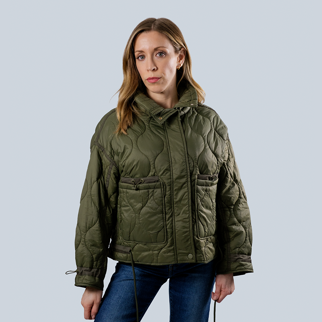 Women's Big Pocket Parkas Jacket (Army Green)