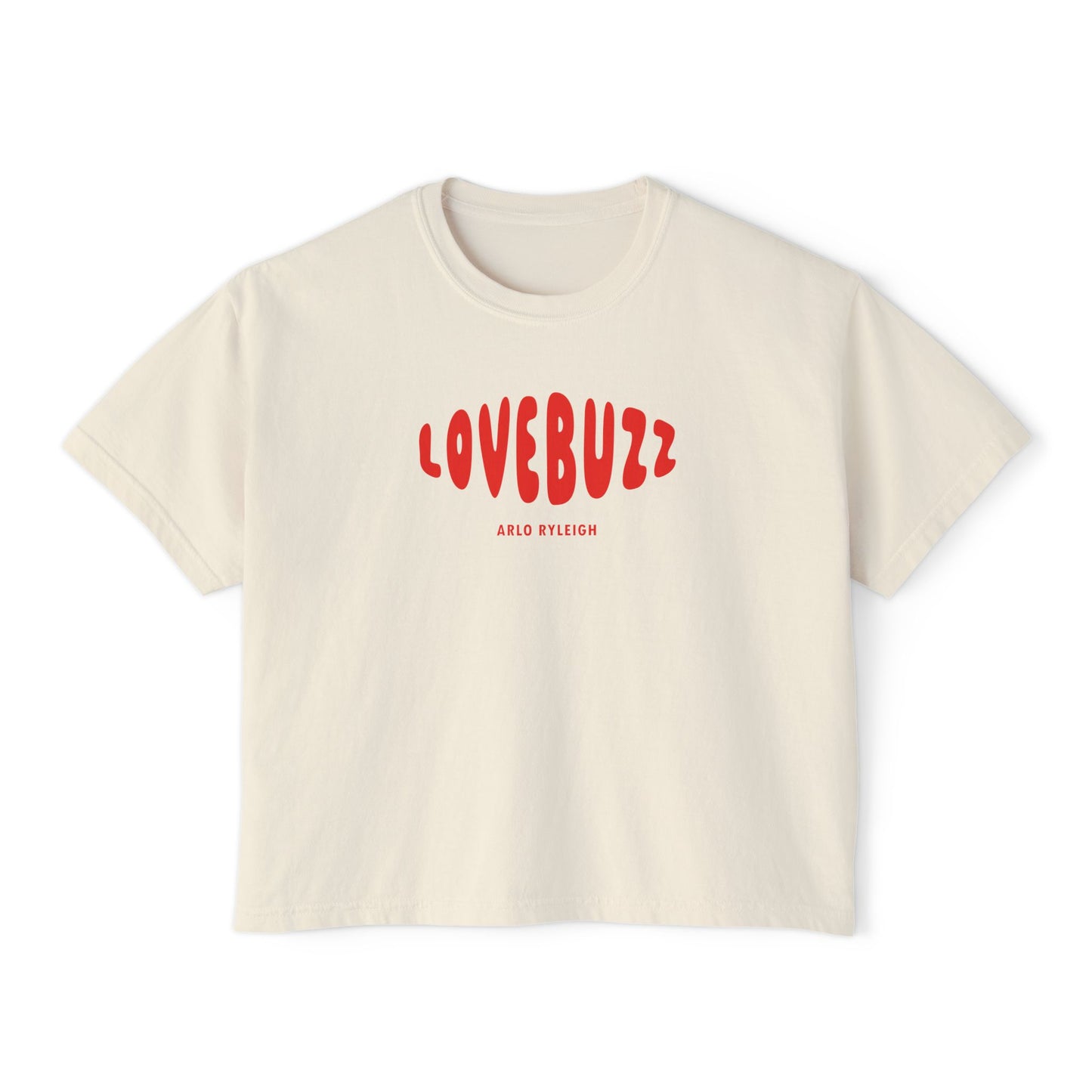 Women's LoveBuzz, Ivory - Boxy Tee
