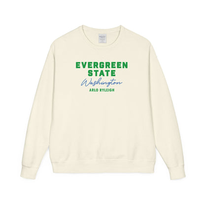 Women's Arlo Ryleigh Evergreen State, Cream - Crewneck Sweatshirt