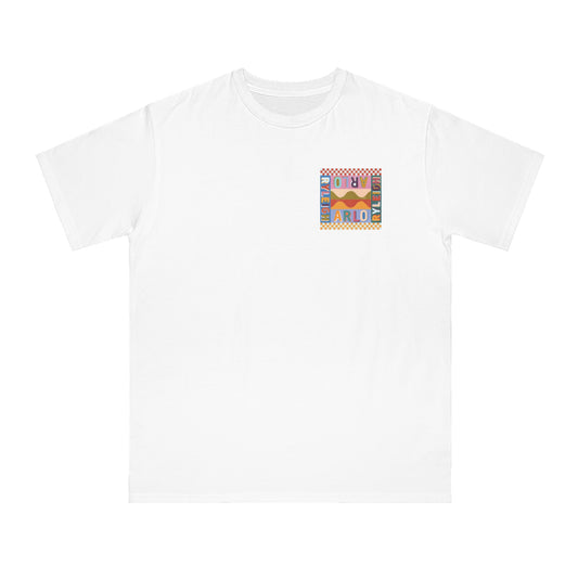 Men's Arlo Ryleigh Cube Mural, White - Organic T-Shirt