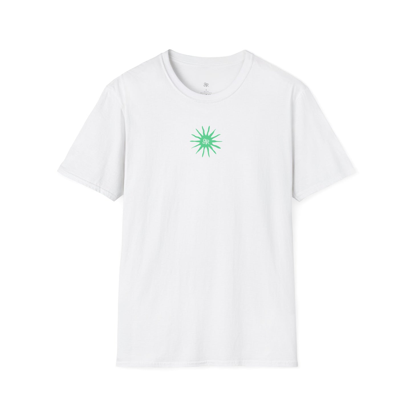 Men's Softstyle Tee, Arlo Ryleigh Leisure Club - Takin It Easy Frame Graphic, White & Easy Green