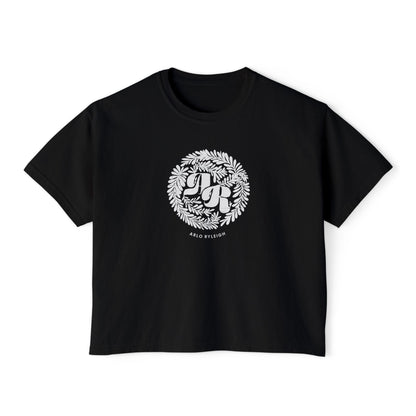 Women's AR Laurel Wreath, Black - Boxy Tee