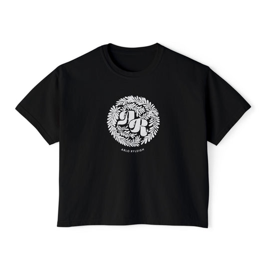 Women's AR Laurel Wreath, Black - Boxy Tee