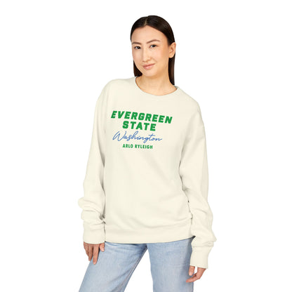 Women's Arlo Ryleigh Evergreen State, Cream - Crewneck Sweatshirt