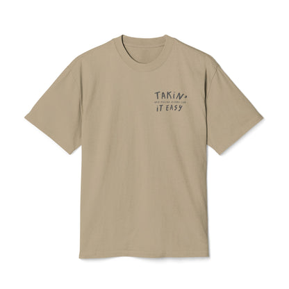 Men's Boxy Oversize Fit - Heavy Faded Tee, Arlo Ryleigh Leisure Club Takin' It Easy Chairs, Faded Khaki & Black