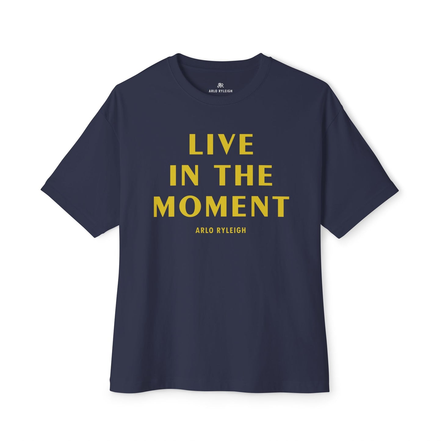 Women's Live in the Moment, Navy - Oversized Boxy Tee