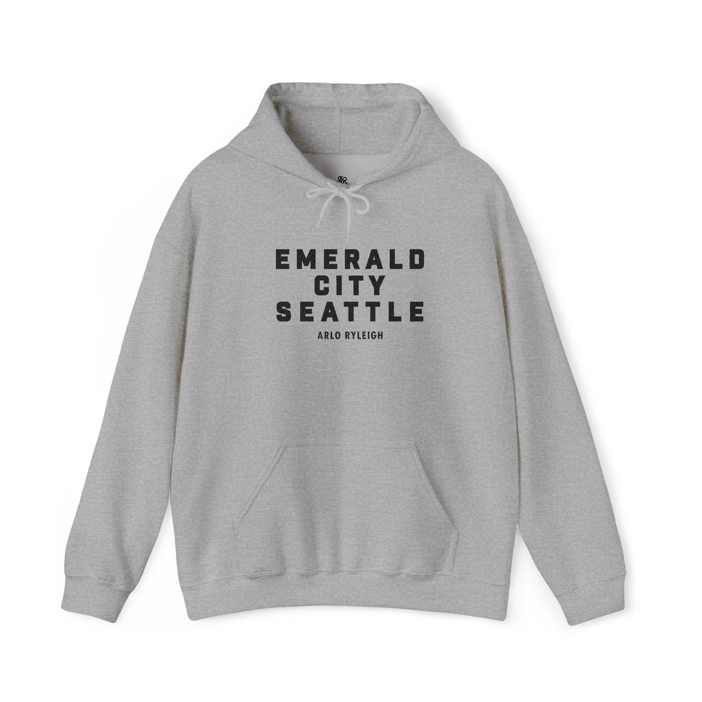 Unisex Arlo Ryleigh Emerald City Seattle, Sport Grey - Embroidered Pullover Hoodie