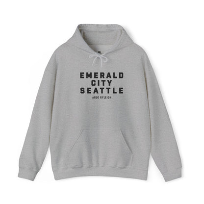 Unisex Arlo Ryleigh Emerald City Seattle, Sport Grey - Embroidered Pullover Hoodie