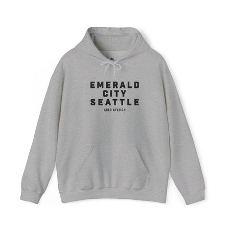 Unisex Arlo Ryleigh Emerald City Seattle, Sport Grey - Embroidered Pullover Hoodie