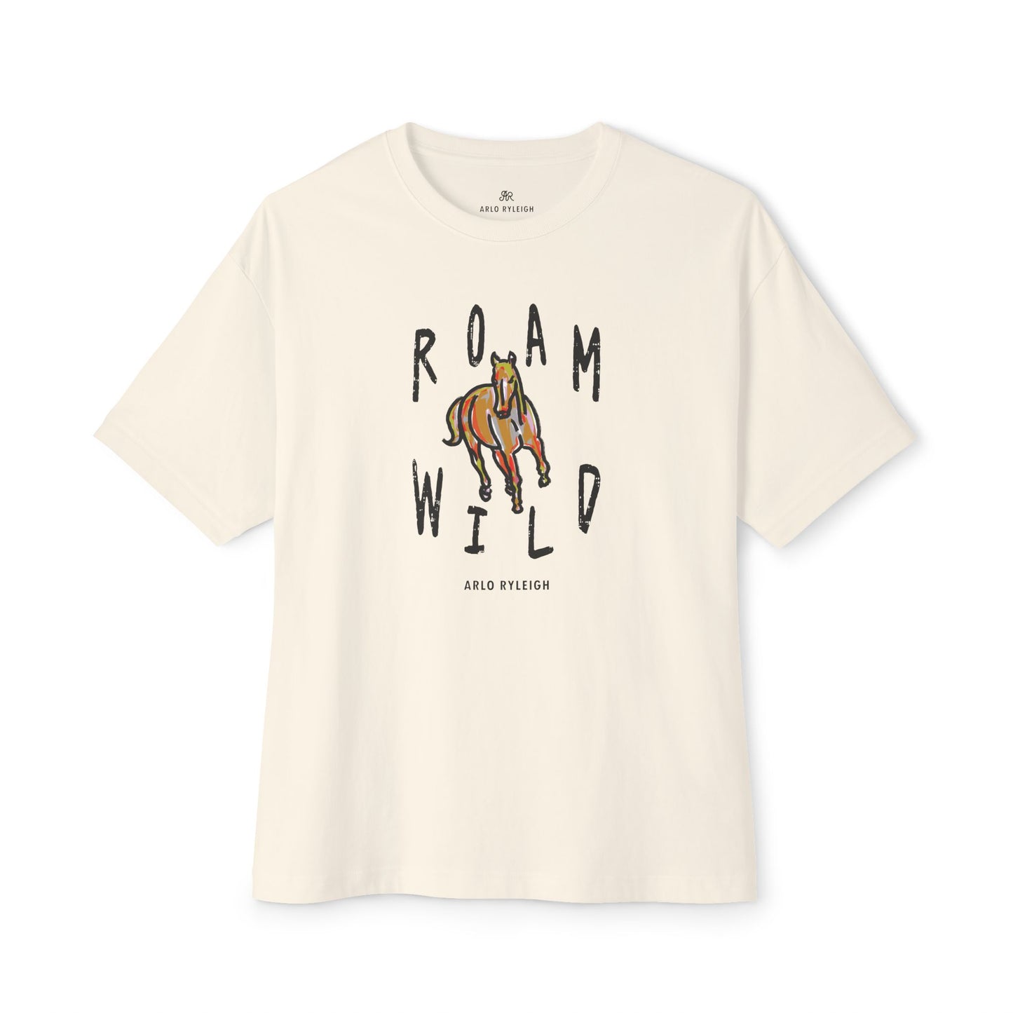 Women's Roam Wild, Natural - Oversized Boxy Tee
