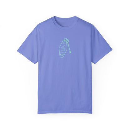 Men's Relaxed Fit, Arlo Ryleigh Leisure Club Key Graphic Tshirt, Flo Blue & Aqua