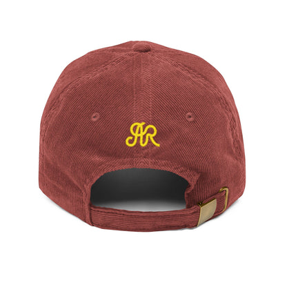 Arlo Ryleigh,  Burgundy & Gold - Corduroy  Embroidery Cap