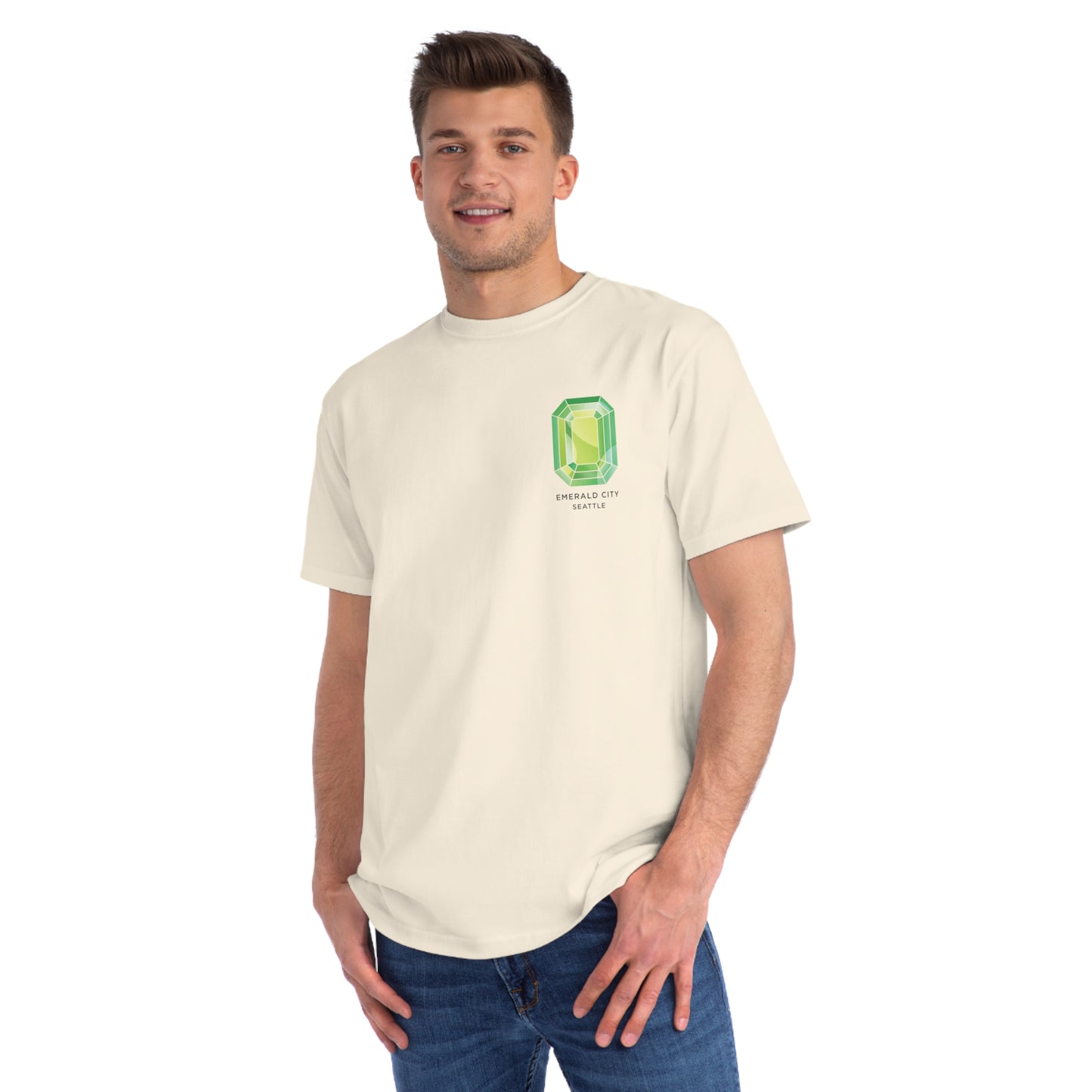 Men's Emerald City, Natural - Organic T-Shirt