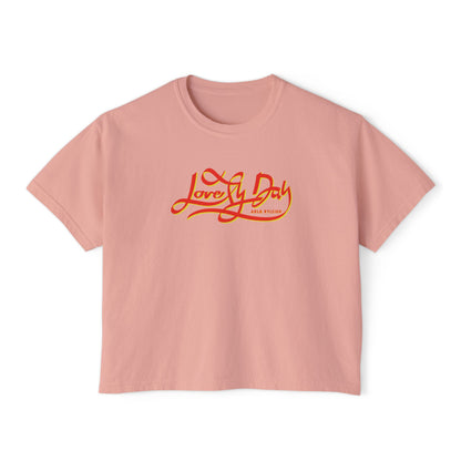 Women's Lovely Day, Rose - Boxy Crop Tee