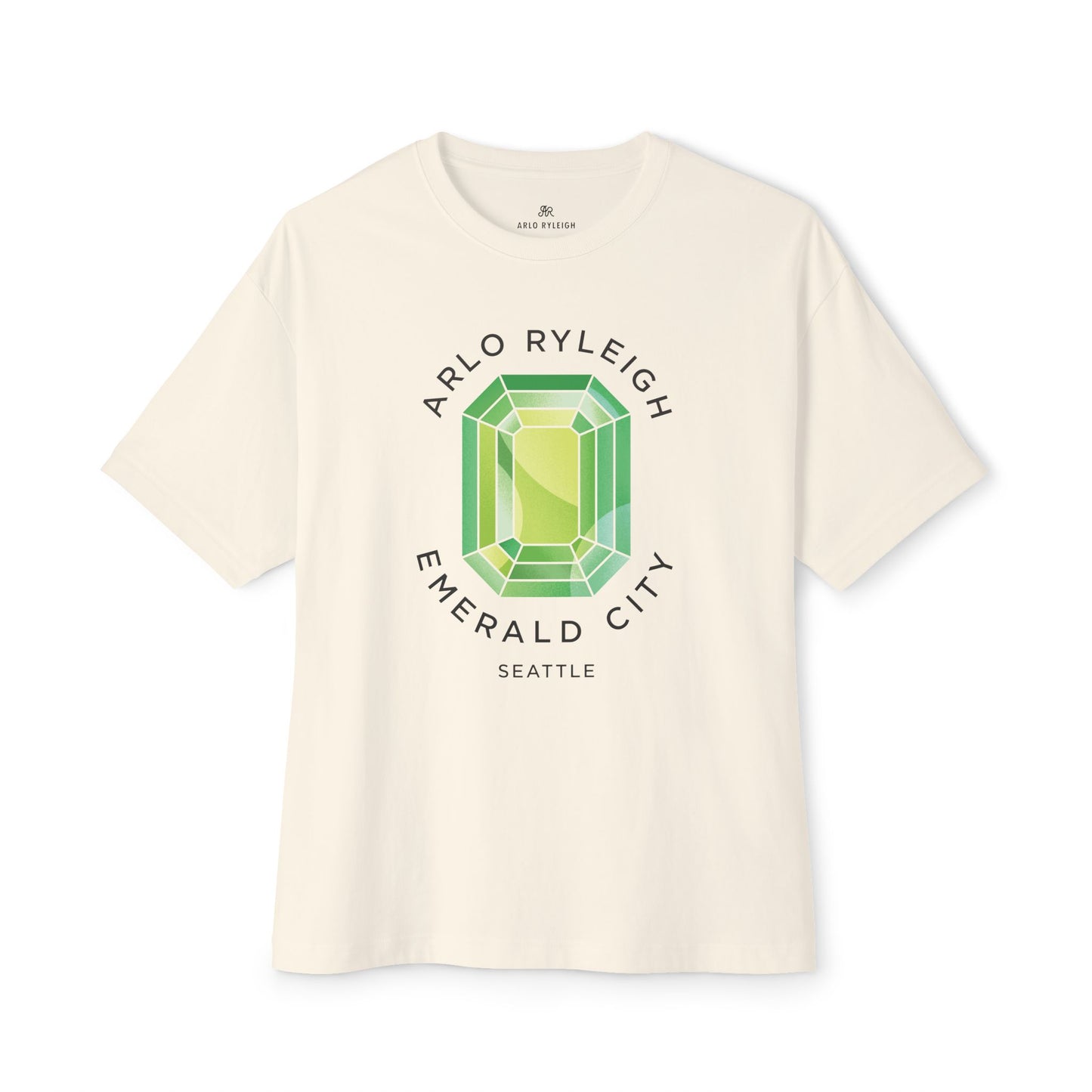 Women's Emerald City, Natural - Oversized Boxy Tee