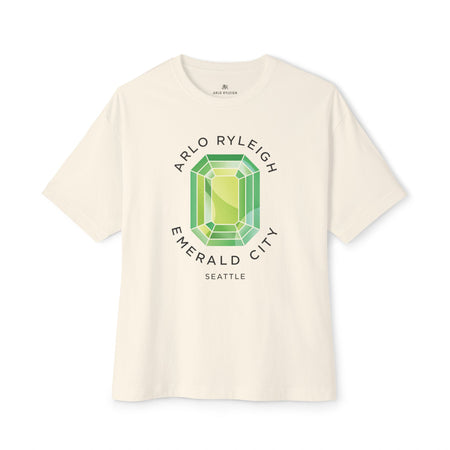 Women's Emerald City, Natural - Oversized Boxy Tee