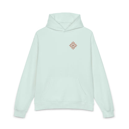 Women's AR Sun Embroidered, Seafoam & Orange - Oversized Pullover Hoodie