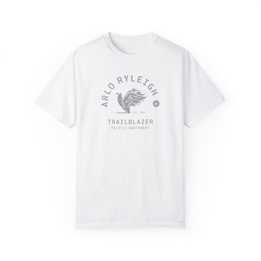 Men's Relaxed Fit, Trailblazer Graphic Tshirt, White & Grey