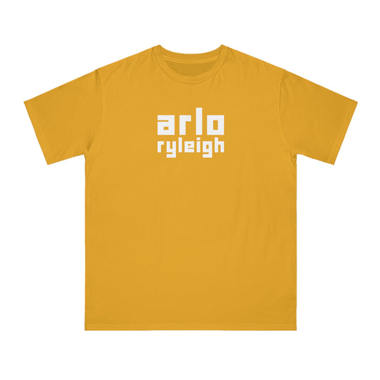 Men's Arlo Ryleigh Block Logo, Honey - Organic T-Shirt