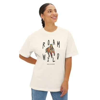 Women's Roam Wild, Natural - Oversized Boxy Tee