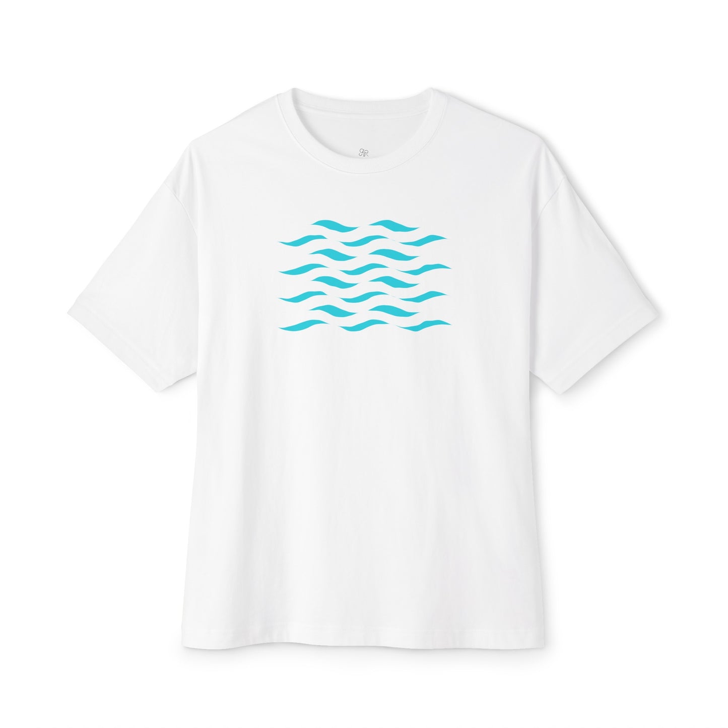 Men's Oversized Boxy Tee, Arlo Ryleigh Leisure Club - Waves Graphic, White