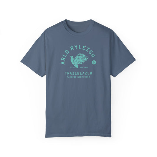 Men's Relaxed Fit, Trailblazer Graphic Tshirt, Blue Jean & Ocean Green