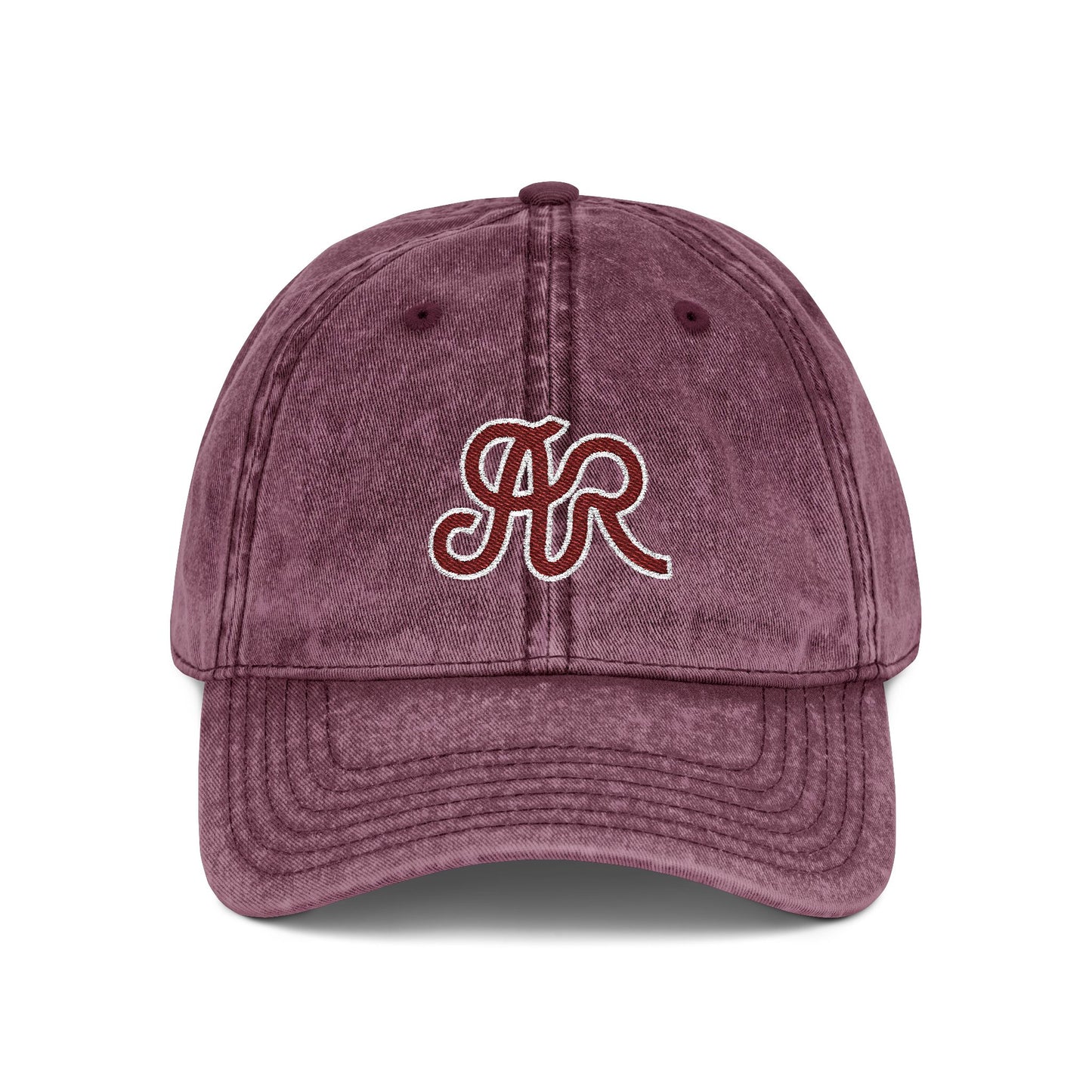 AR Logo, Maroon - Vintage Embroidered Cap