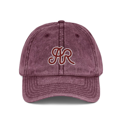 AR Logo, Maroon - Vintage Embroidered Cap