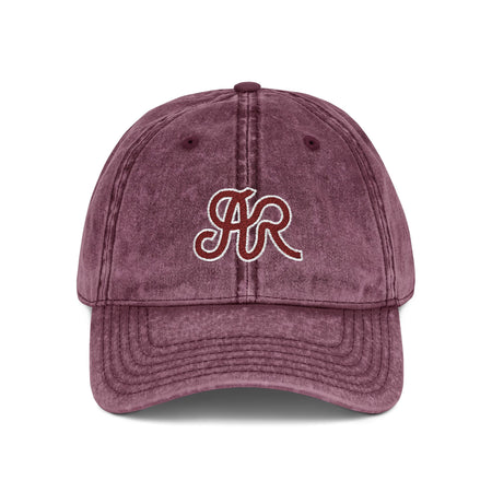 AR Logo, Maroon - Vintage Embroidered Cap