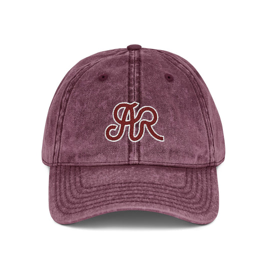 AR Logo, Maroon - Vintage Embroidered Cap