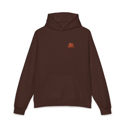 Men's AR Brand Embroidered, Chestnut & Orange - Oversized Pullover Hoodie