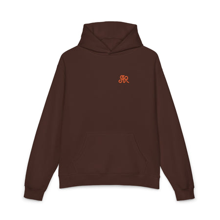 Men's AR Brand Embroidered, Chestnut & Orange - Oversized Pullover Hoodie
