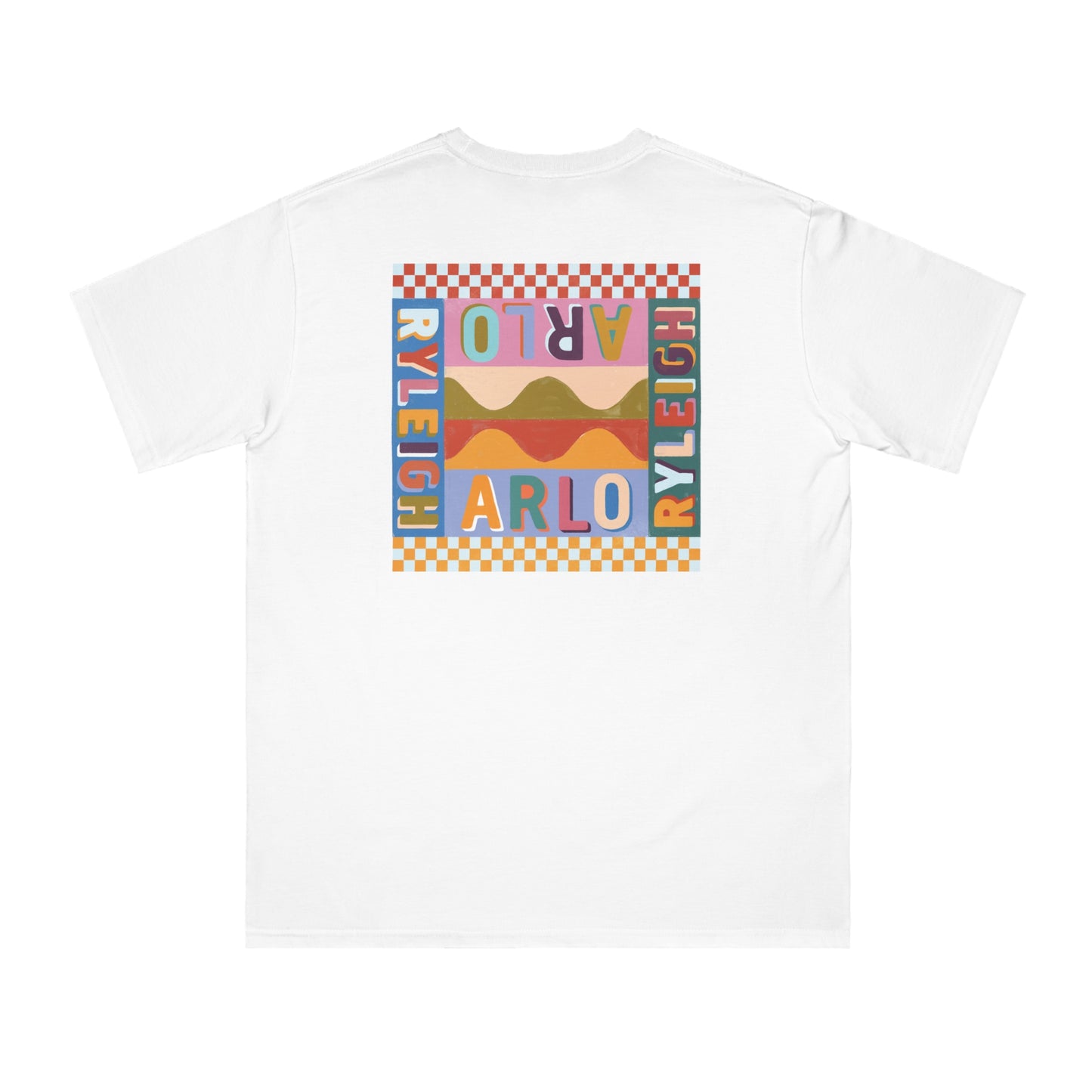 Men's Arlo Ryleigh Cube Mural, White - Organic T-Shirt