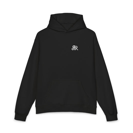 Men's AR Brand Embroidered, Black & White - Oversized Pullover Hoodie