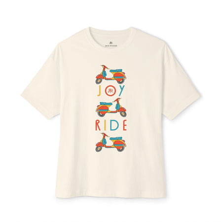 Women's Joy Ride, Natural - Oversized Boxy Tee