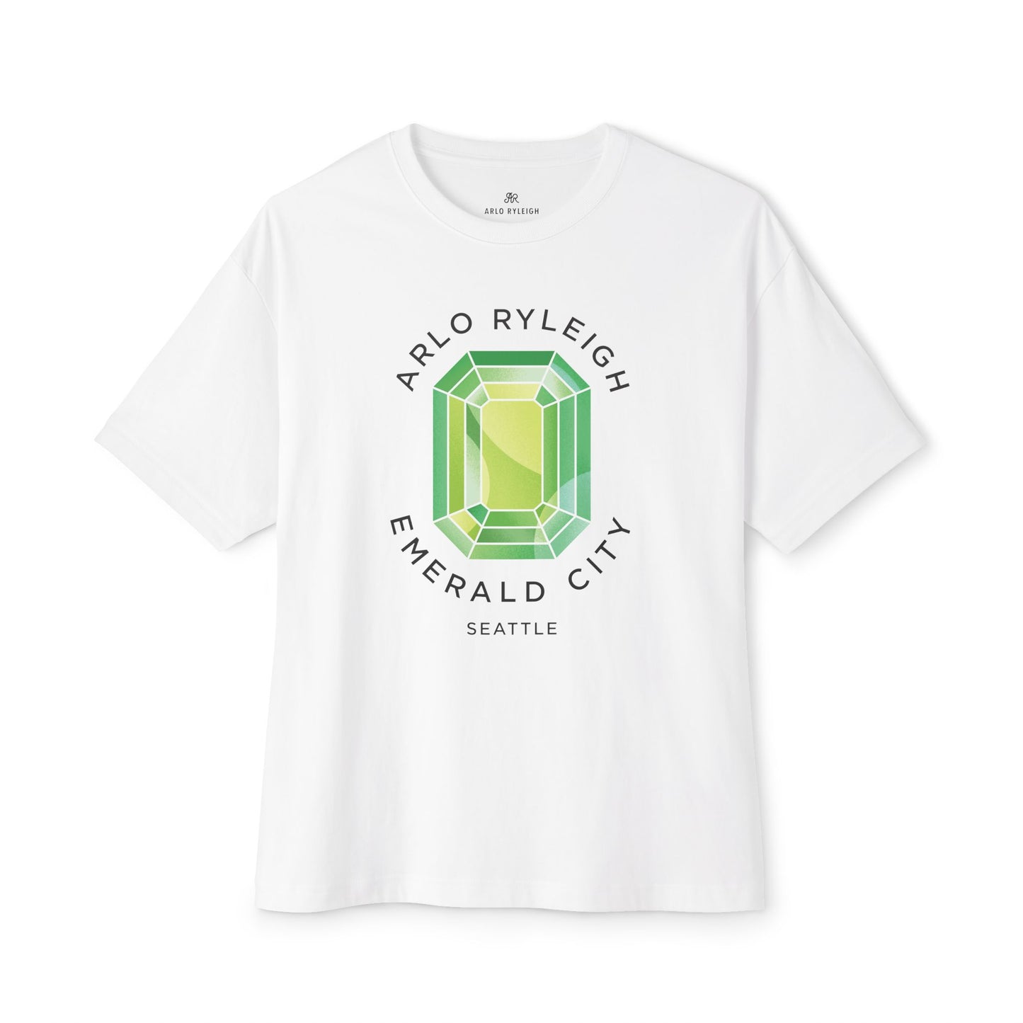 Women's Emerald City, White - Oversized Boxy Tee