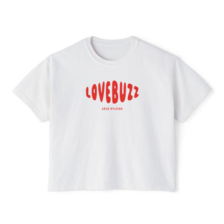 Women's LoveBuzz, White - Crop Boxy Tee