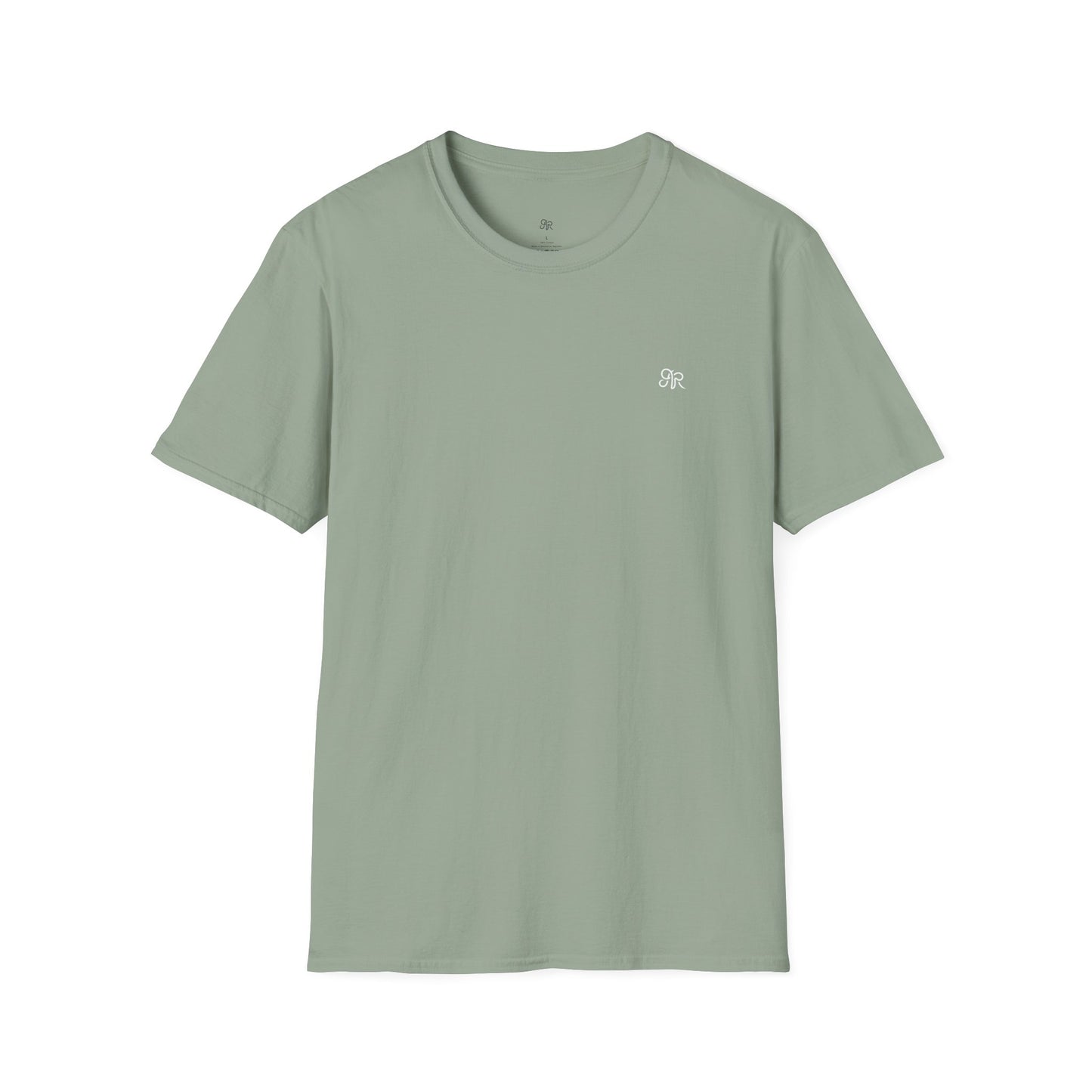 Men's Softstyle Tee, Arlo Ryleigh - Brand Mark Graphic, Sage & White