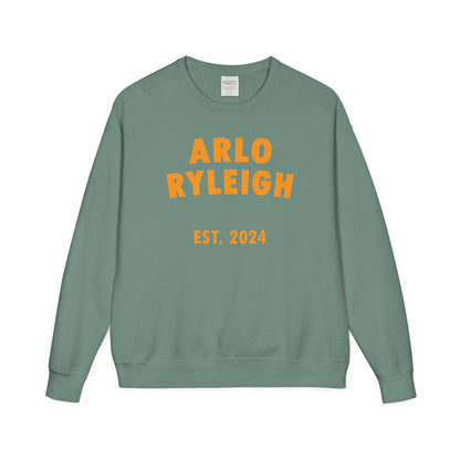 Unisex Arlo Ryleigh Brand Print, Cypress Green & Mango - Crewneck Sweatshirt