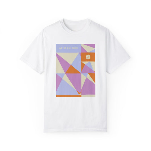 Men's Relaxed Fit, Geometric Diamond Cut Graphic Graphic Tshirt, White