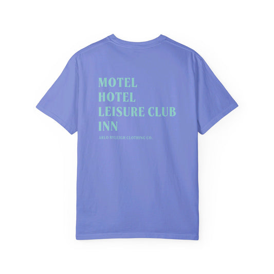 Men's Relaxed Fit, Arlo Ryleigh Leisure Club Key Graphic Tshirt, Flo Blue & Aqua