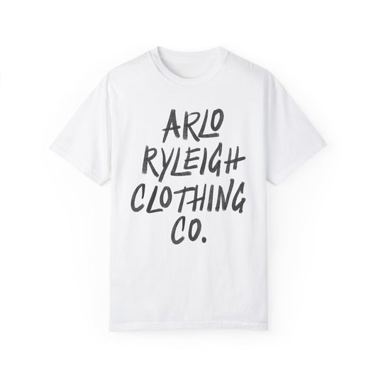 Men's Relaxed Fit, Arlo Ryleigh Clothing Co. Graphic Tshirt, White & Black