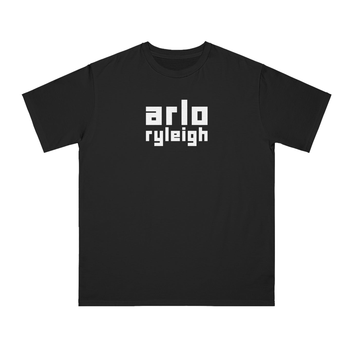 Men's Arlo Ryleigh Block Logo, Black - Organic T-Shirt