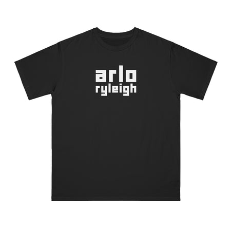 Men's Arlo Ryleigh Block Logo, Black - Organic T-Shirt