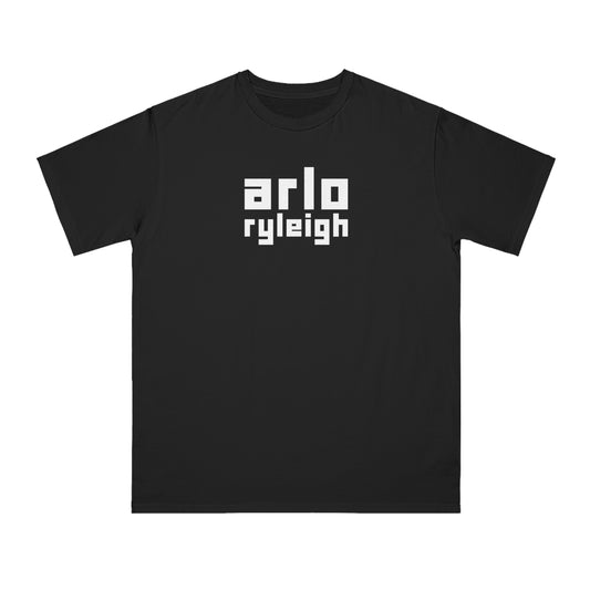 Men's Arlo Ryleigh Block Logo, Black - Organic T-Shirt