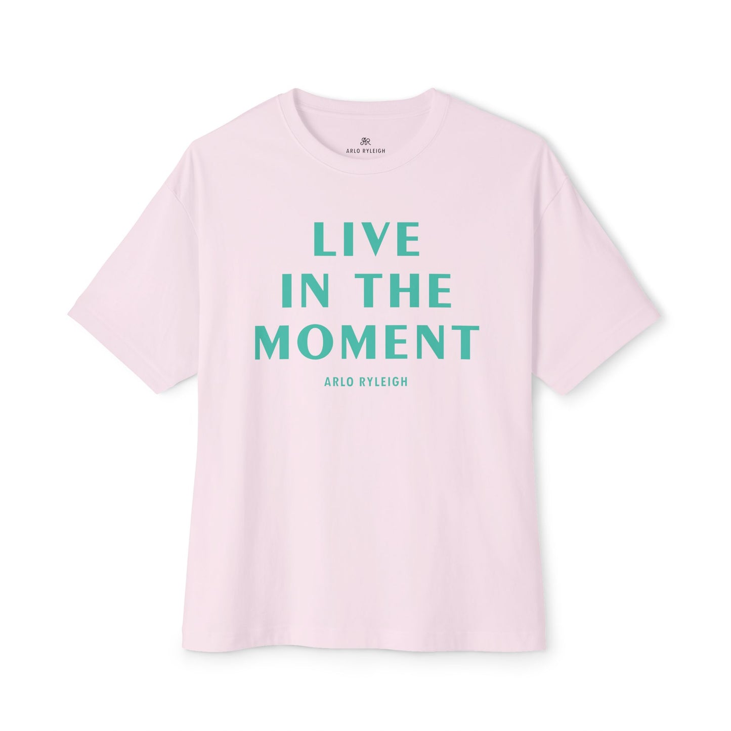 Women's Live in the Moment, Soft Pink - Oversized Boxy Tee