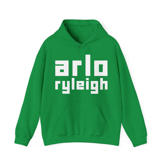 Unisex Heavy Blend Hoodie, Arlo Ryleigh Blocks, Irish Green & White