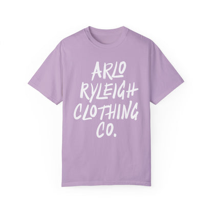 Men's Relaxed Fit, Arlo Ryleigh Clothing Co. Graphic Tshirt, Orchid & White