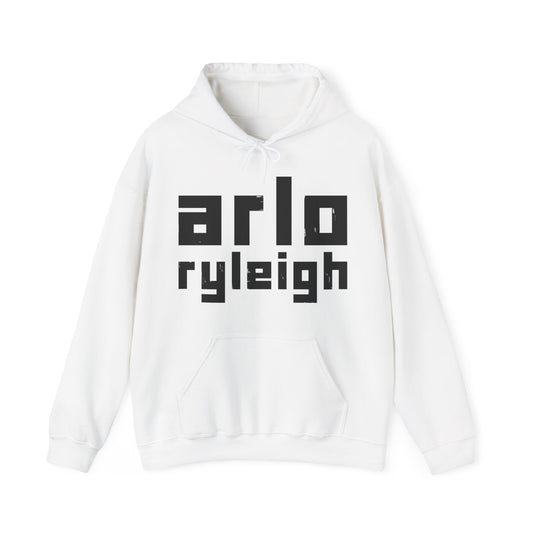 Unisex Heavy Blend Hoodie, Arlo Ryleigh Blocks, White Black