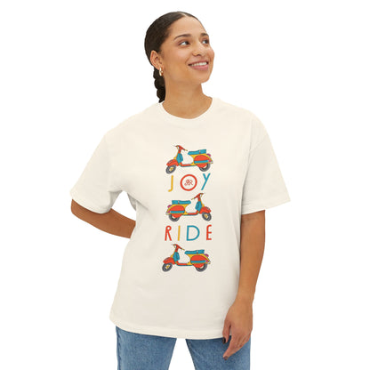 Women's Joy Ride, Natural - Oversized Boxy Tee